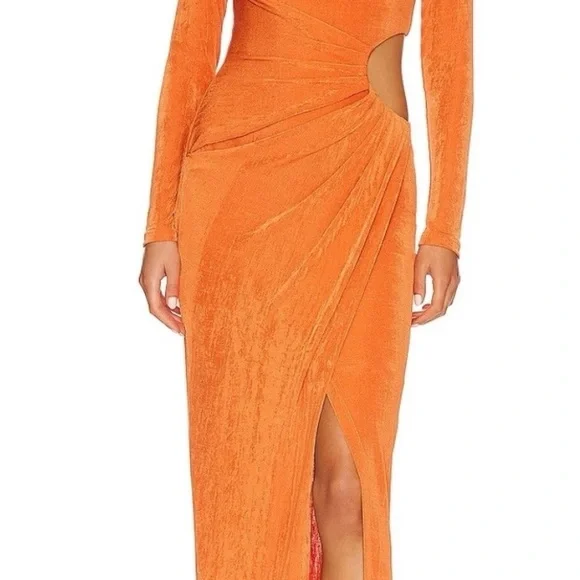 Significant Other Gold Cutout Dress - Picture 2 of 8